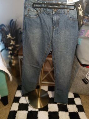 Natural Reflections Blue Denim Logo Detail Jeans